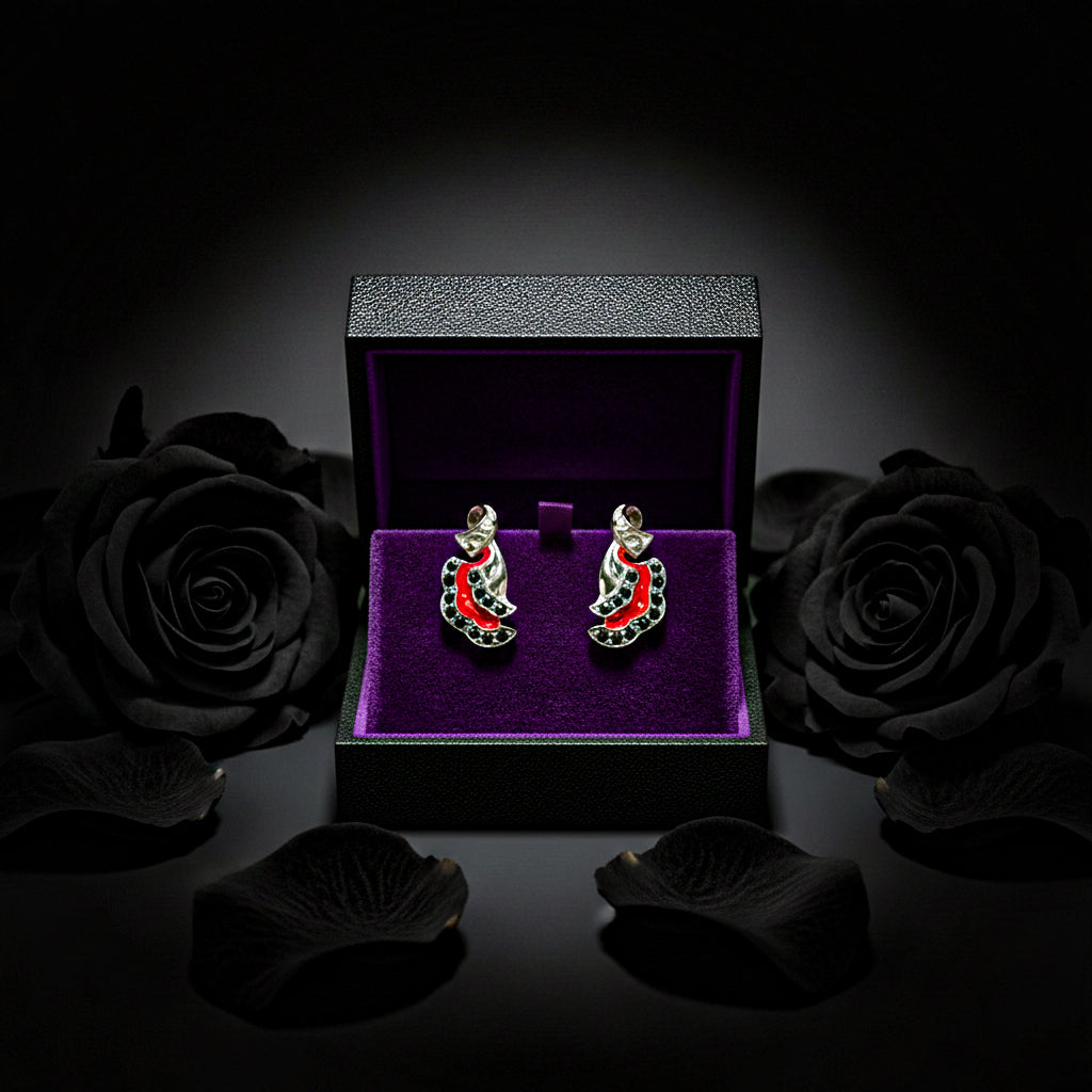 Fiery Flame Sterling Silver Earrings