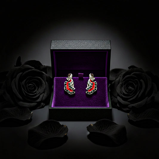 Fiery Flame Sterling Silver Earrings