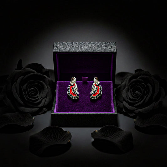 Diwali Dazzle — Sterling Silver Flame & Floral Duo