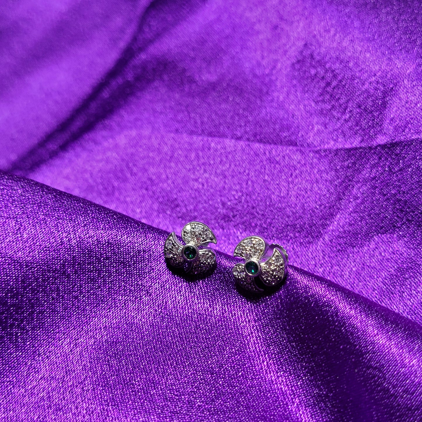 Elegant Pinwheel Sterling Silver Earrings
A beautifully