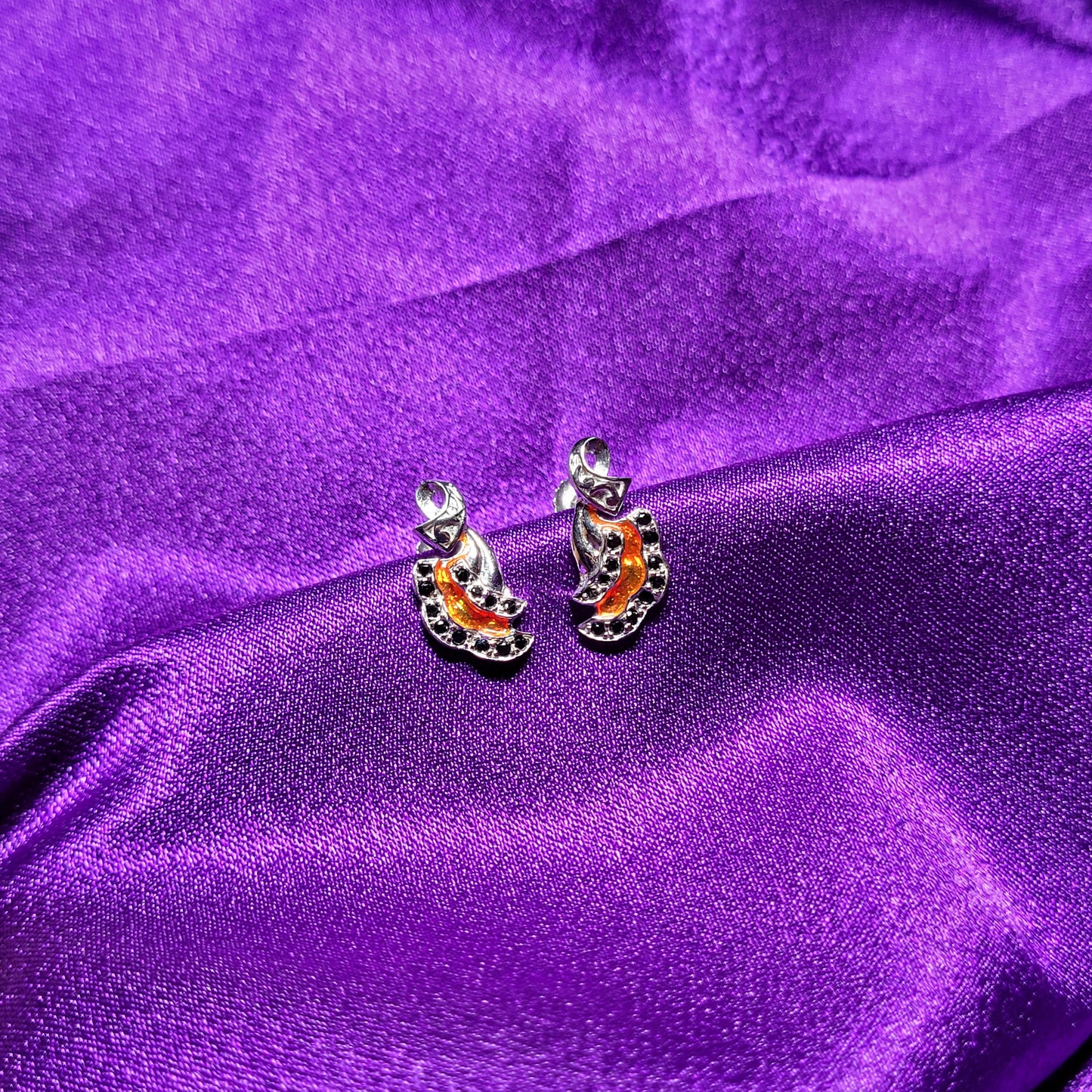 Fiery Flame Sterling Silver Earrings