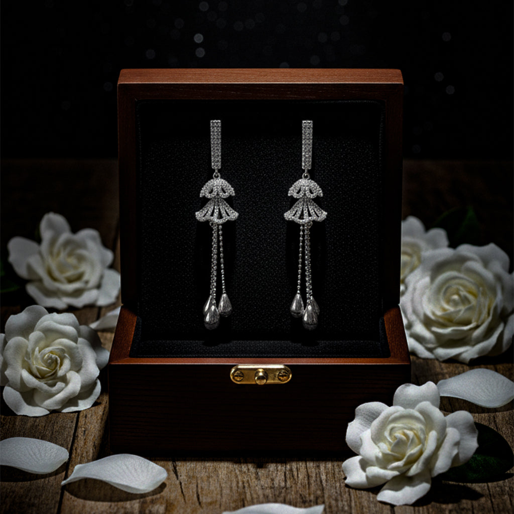 Festival of Lights Duo — Jhumka & Silver Floral Earrings