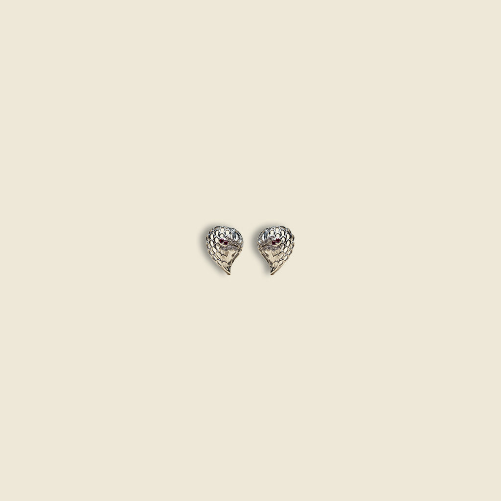 Textured Teardrop Mesh Silver Earrings
