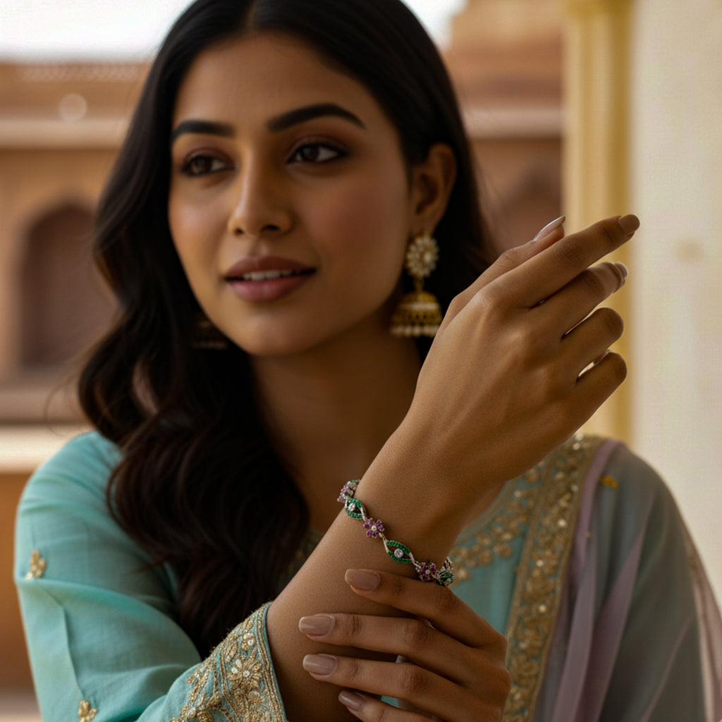 Emerald Bloom Bracelet