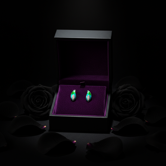 Elegant Leaf-Inspired Sterling Silver Earrings