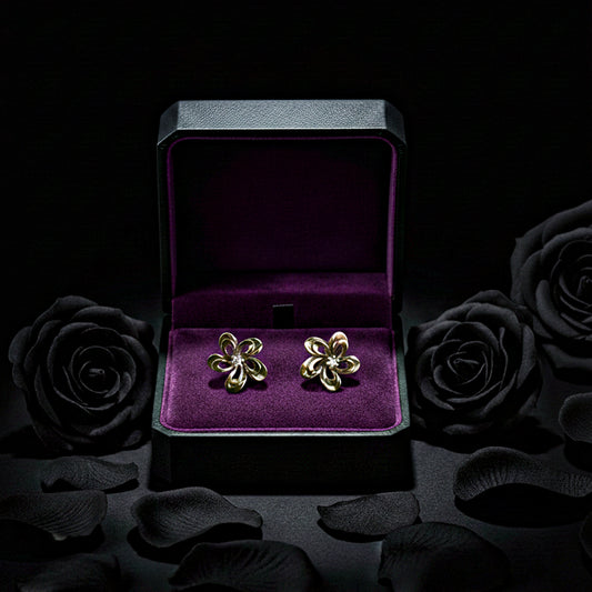 Floral Openwork Sterling Silver Earrings