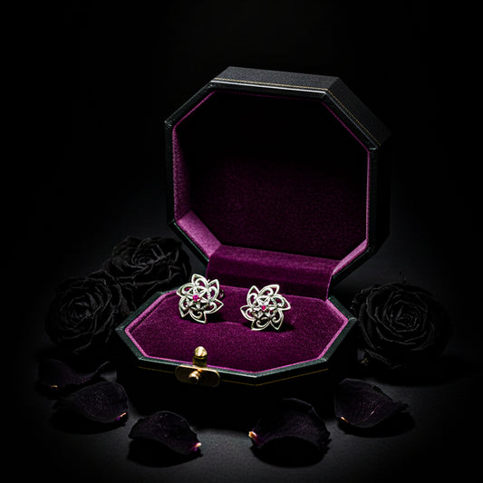 Lotus Bloom Sterling Silver Earrings