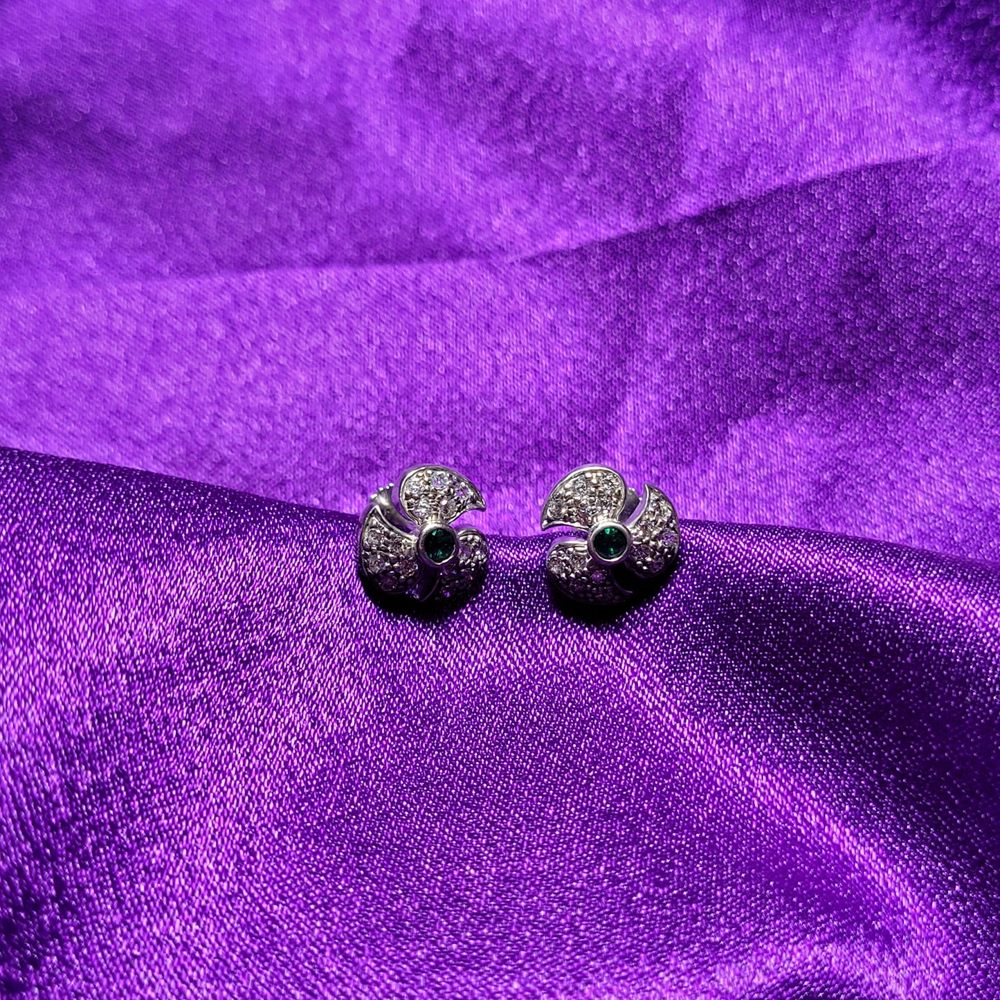 Elegant Pinwheel Sterling Silver Earrings
A beautifully