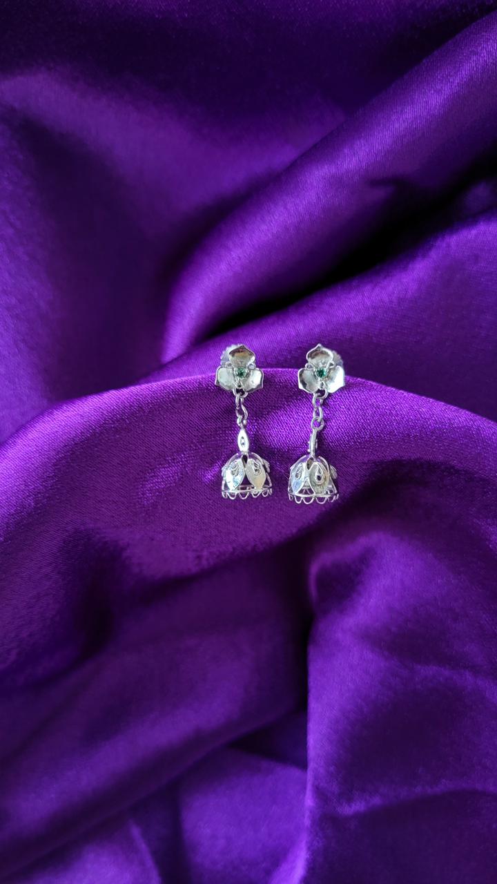 Floral Jhumka Earrings