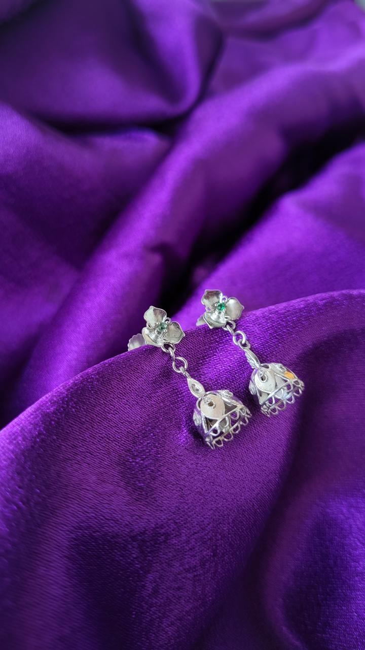 Floral Jhumka Earrings