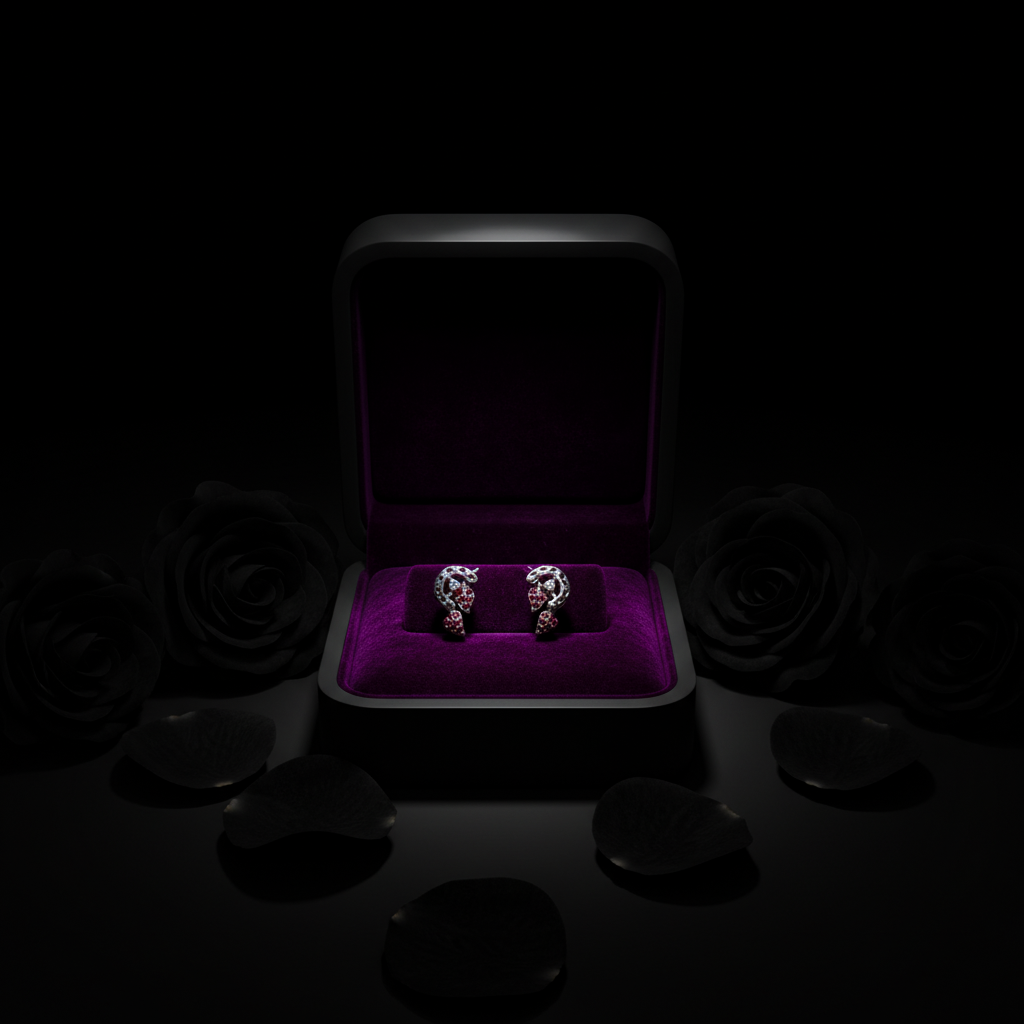 Romantic Heart Vine Sterling Silver Earrings