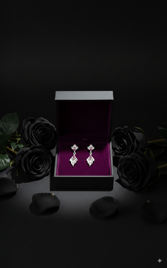 Sleek Leaf Drop Earrings